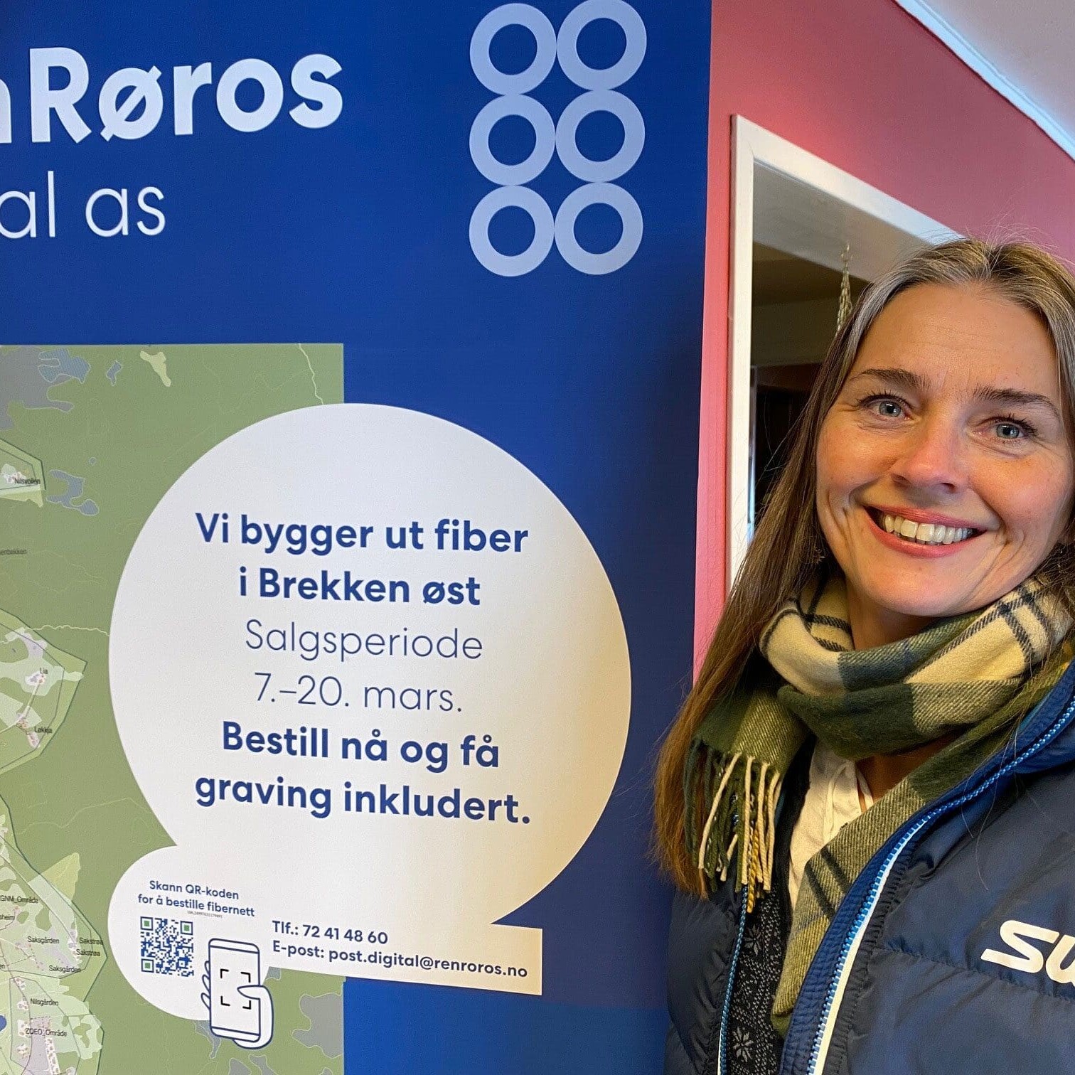 Fiber er nødvendig også på Brekken, sier Linn Irén Humlekjær i Ren Røros Digital. Foto: Ren Røros